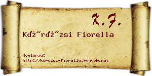 Körözsi Fiorella névjegykártya